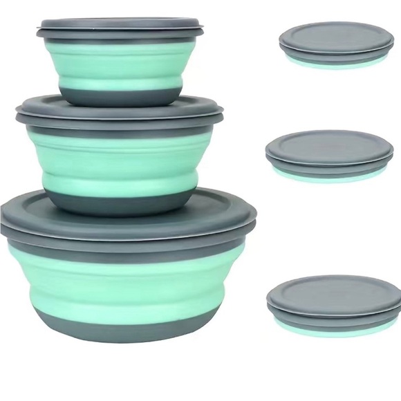 Fold down space savers bowls set of 3 - Picture 2 of 5